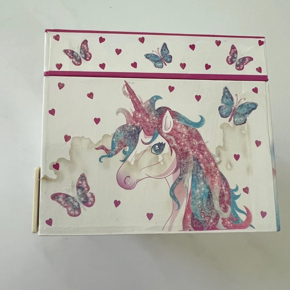 Fairy Glam Jewelry Music Box with unicorn Pullout Drawer Storage for Kids UK